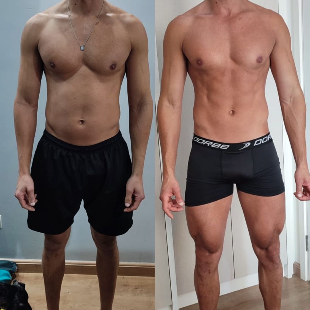 Antes e depois aluno 3