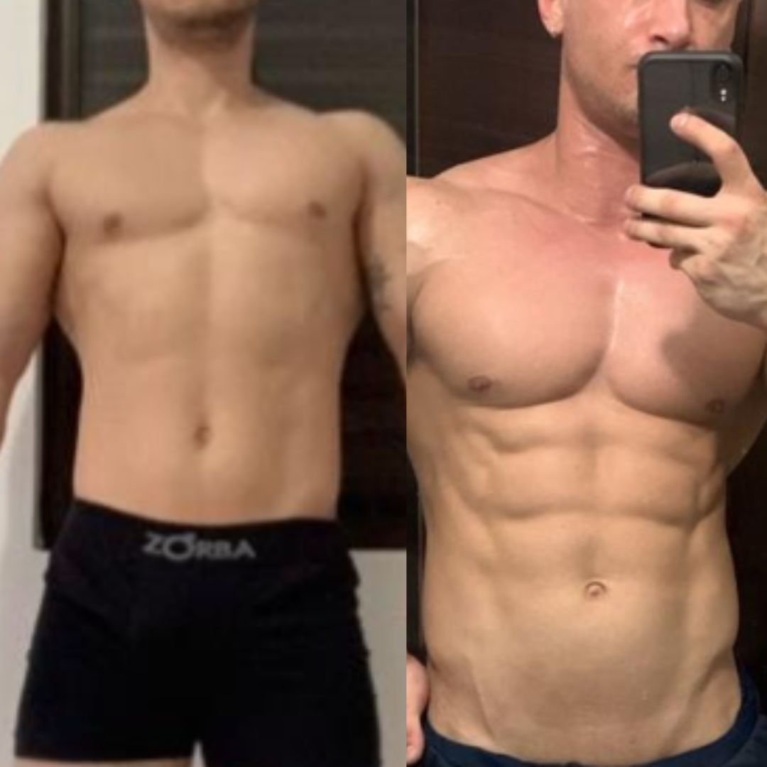 Antes e depois aluno 4