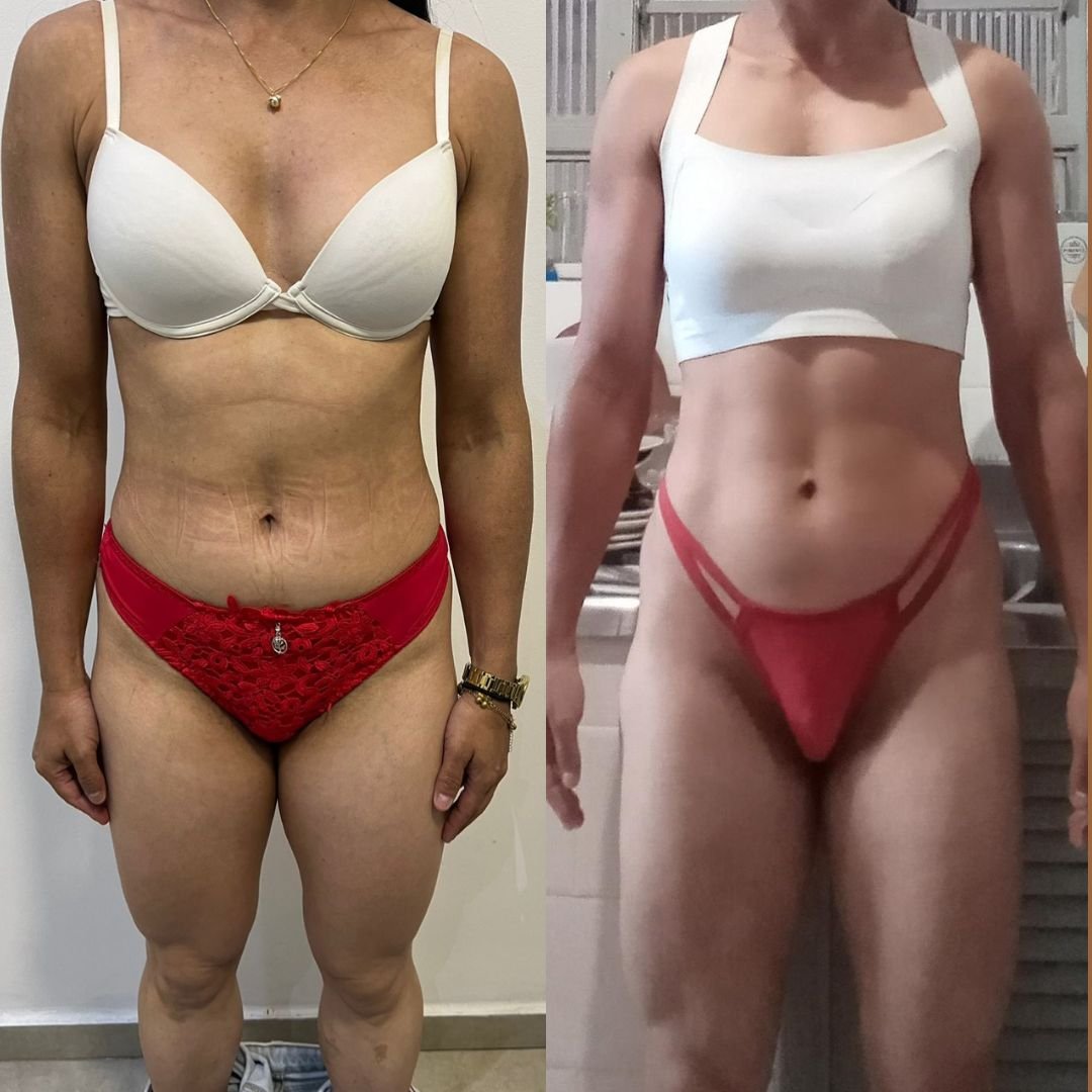 Antes e depois aluno 6